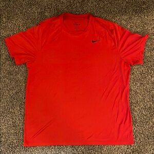 Nike Men's Dry Fit Bright Red Short Sleeve Tee